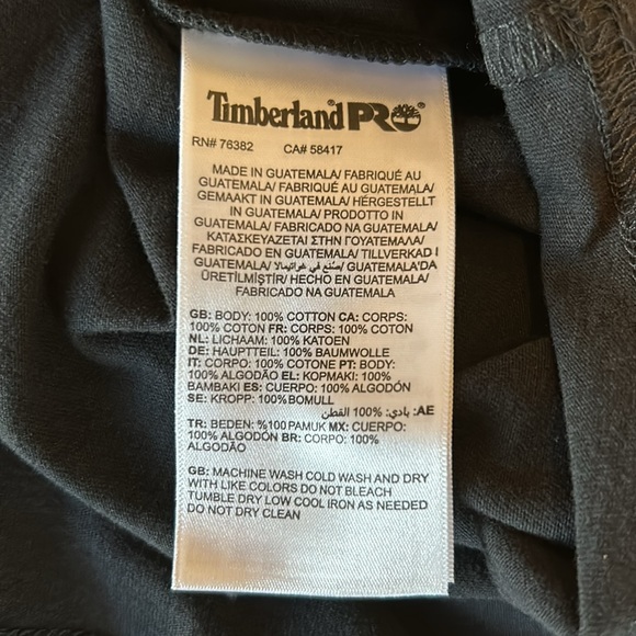 Timberland Pro Blue Collar Breed Front and Back Graphic Black T-Shirt size M/L - Picture 8 of 8